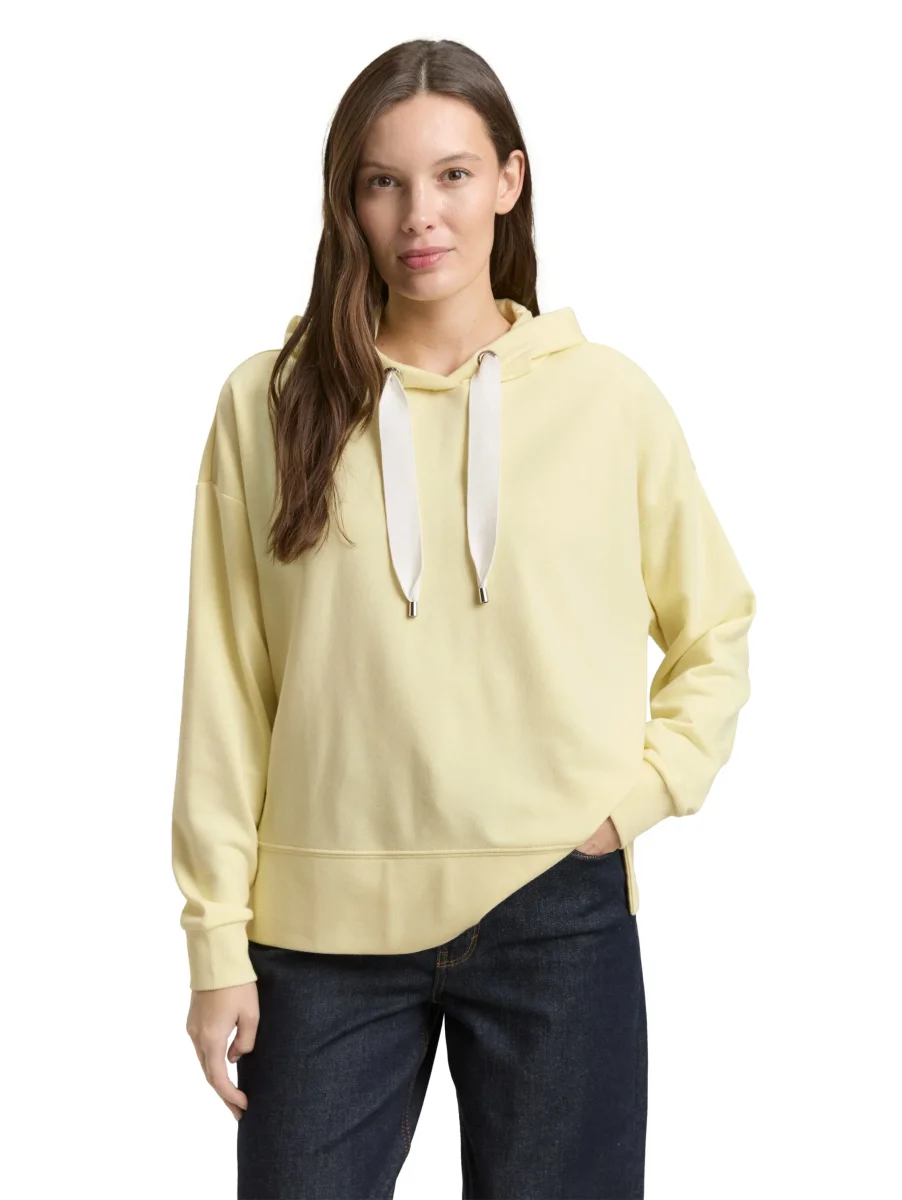 Tom Tailor Denim Damen Hoodie Sweatshirt mit tonalem 3D-Herz – Bild 6