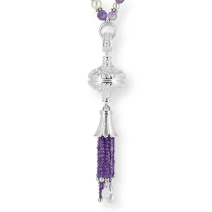 1001 Nacht mittlerer Anhänger mit Amethystquaste und Klappöse